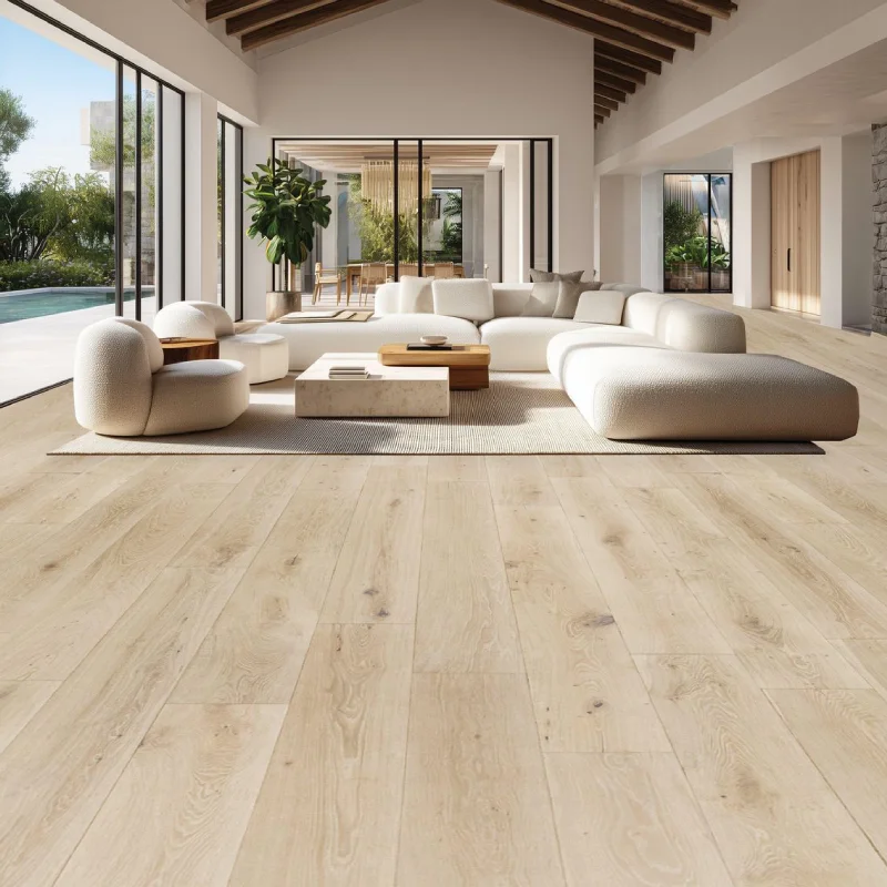 Buy White Oak Plank Flooring for airy interiors, combining pale hues with a clean, refined appearance