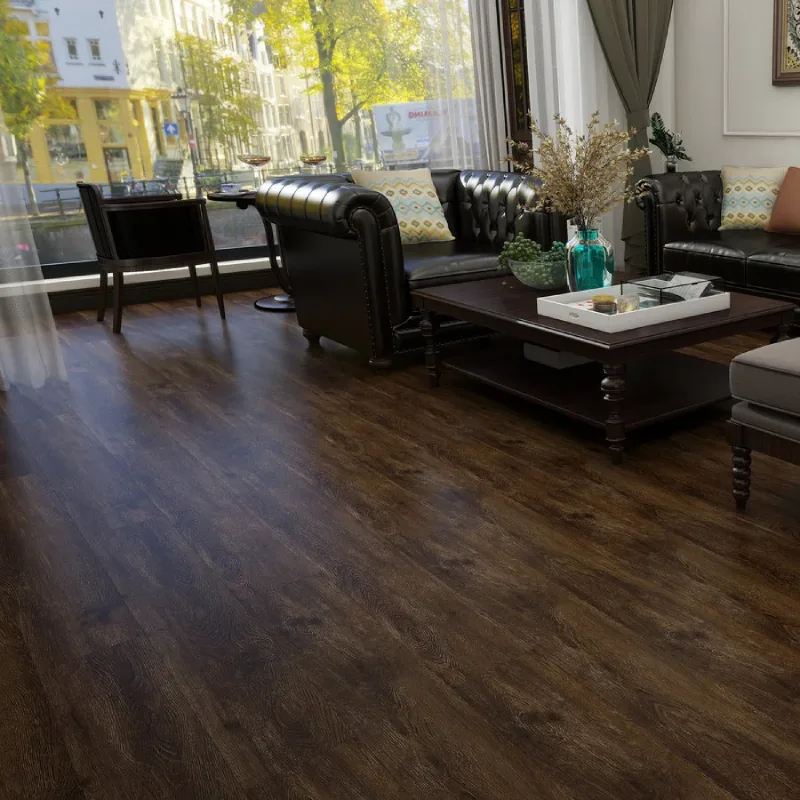 Get Smoked Oak Plank flooring with rich tones, natural wood grain, and a refined finish for modern interiors