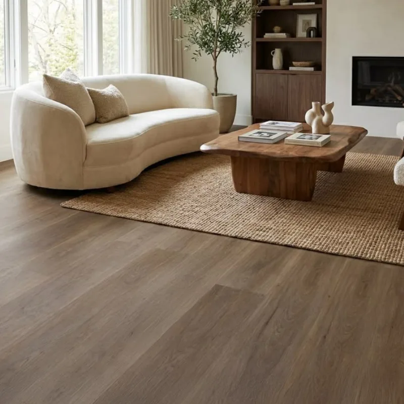 Shop Walnut Oak PVC Flooring with deep wood tones, realistic detailing, and a polished look for interiors